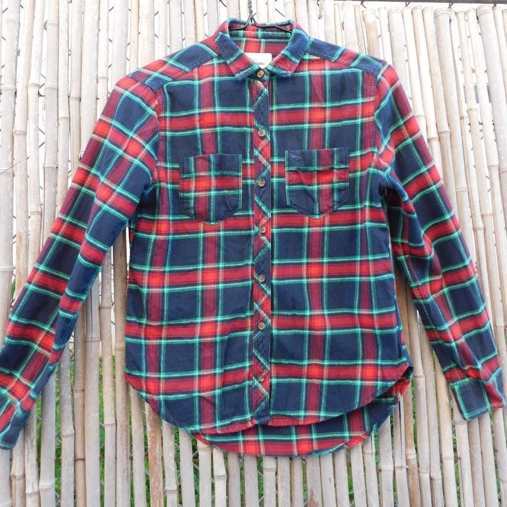 Abercrombie Kids Girl Long Sleeve Plaid Shirt M